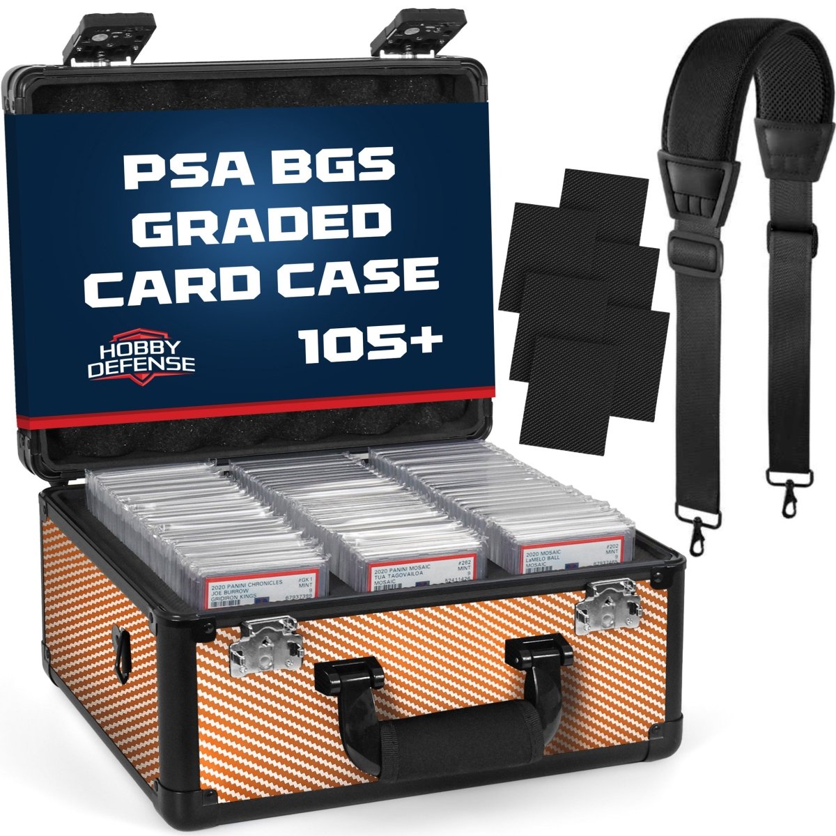 3 Row - Graded Card Case - Holds Up To 105 Slabs - Hobby Defense -