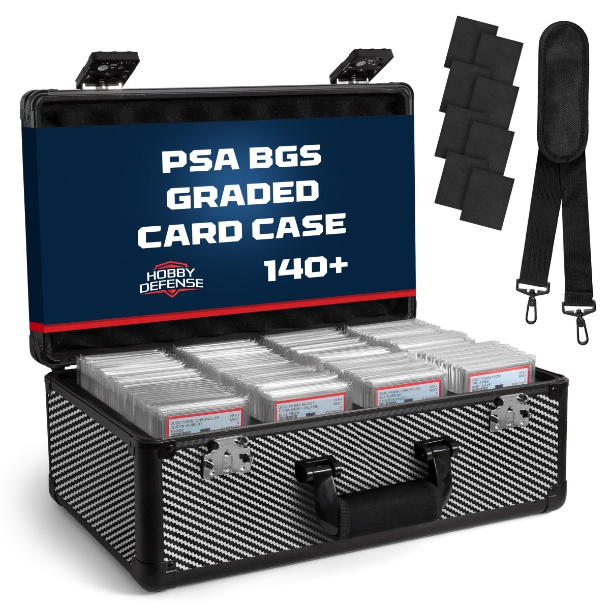 4 Row - Graded Card Case - Holds Up To 140 Slabs - Hobby Defense -