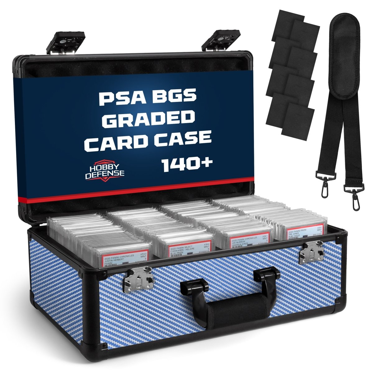 4 Row - Graded Card Case - Holds Up To 140 Slabs - Hobby Defense - 